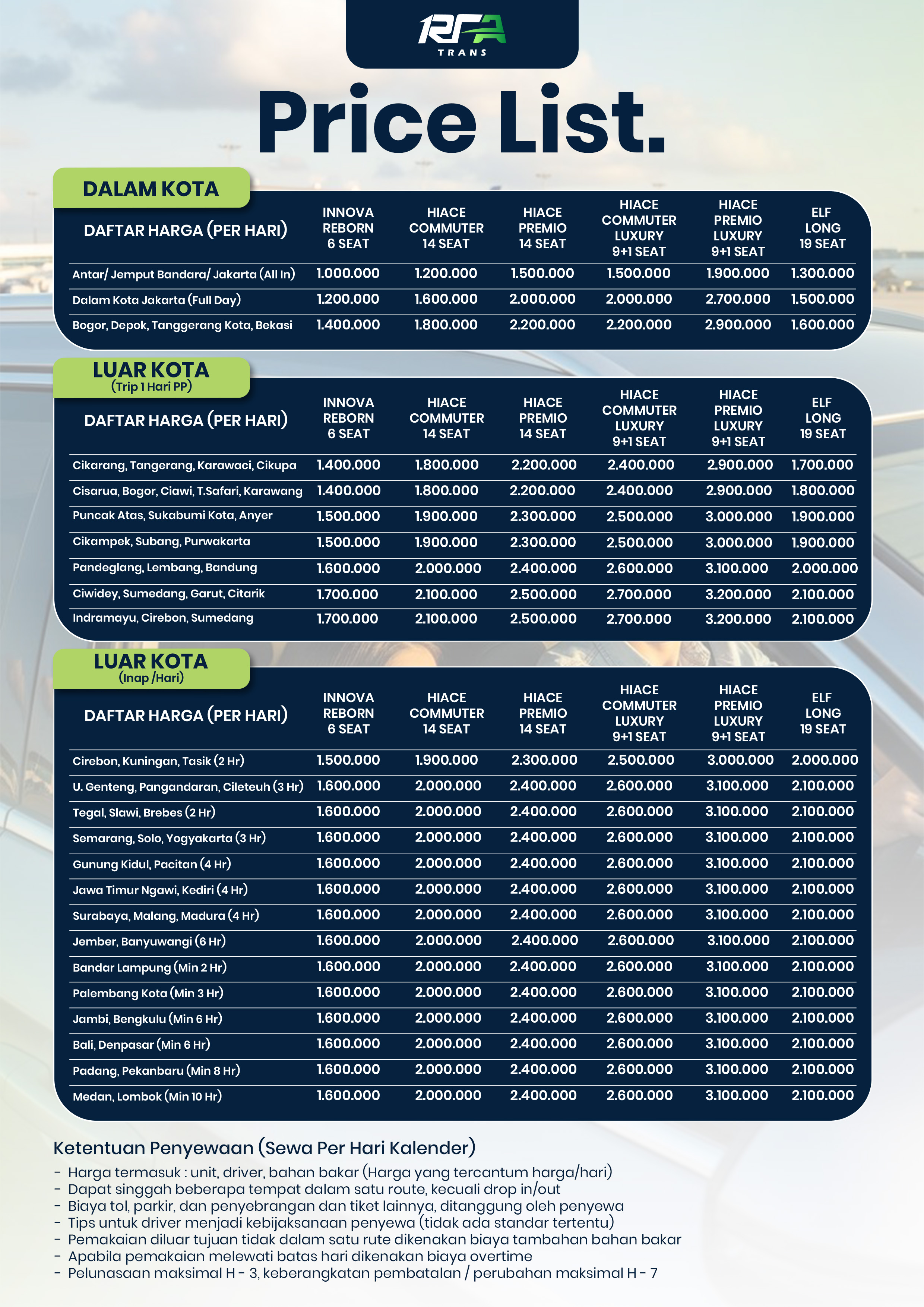 Daftar Harga